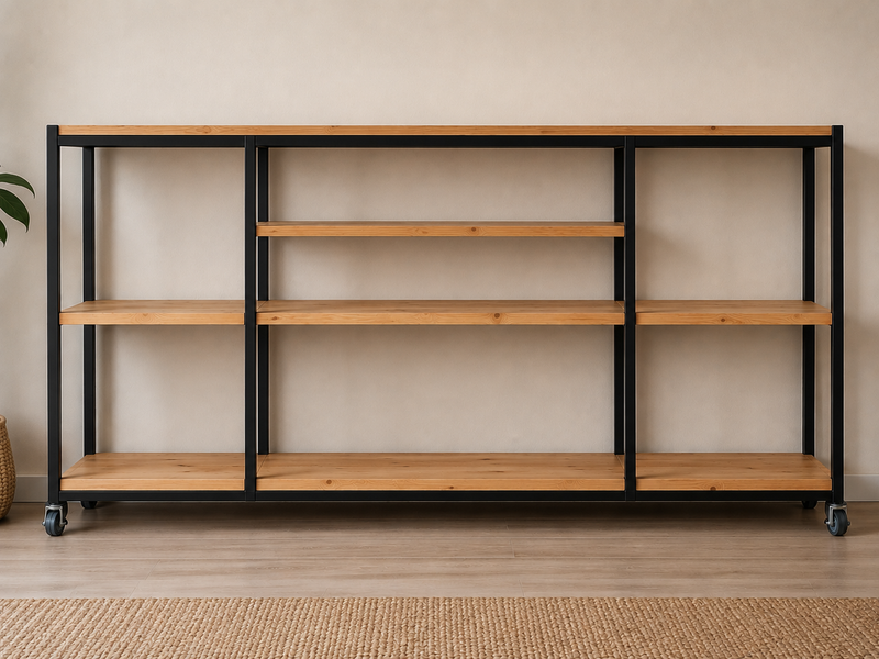 Rack para TV con ruedas · 200 × 85 × 30 cm · Córdoba — mueble a medida de RGM Soluciones
